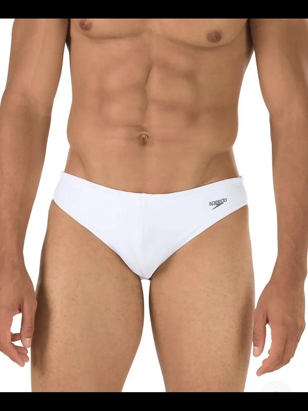 Speedo White Low-Cut Men's Swim Brief